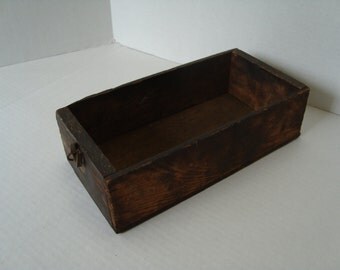 Small Primitive Wooden Drawer