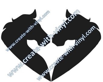 Horse Head Heart SVG for Cricut, Cameo, Embroidery svg files