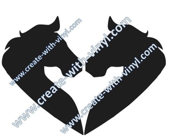 Download Horse Head Heart SVG for Cricut Cameo Embroidery svg files
