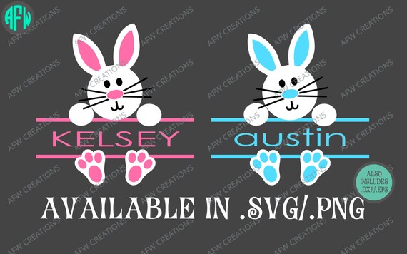 Download Digital Cut Files - Split Bunny - Easter - SVG - DXF - EPS ...