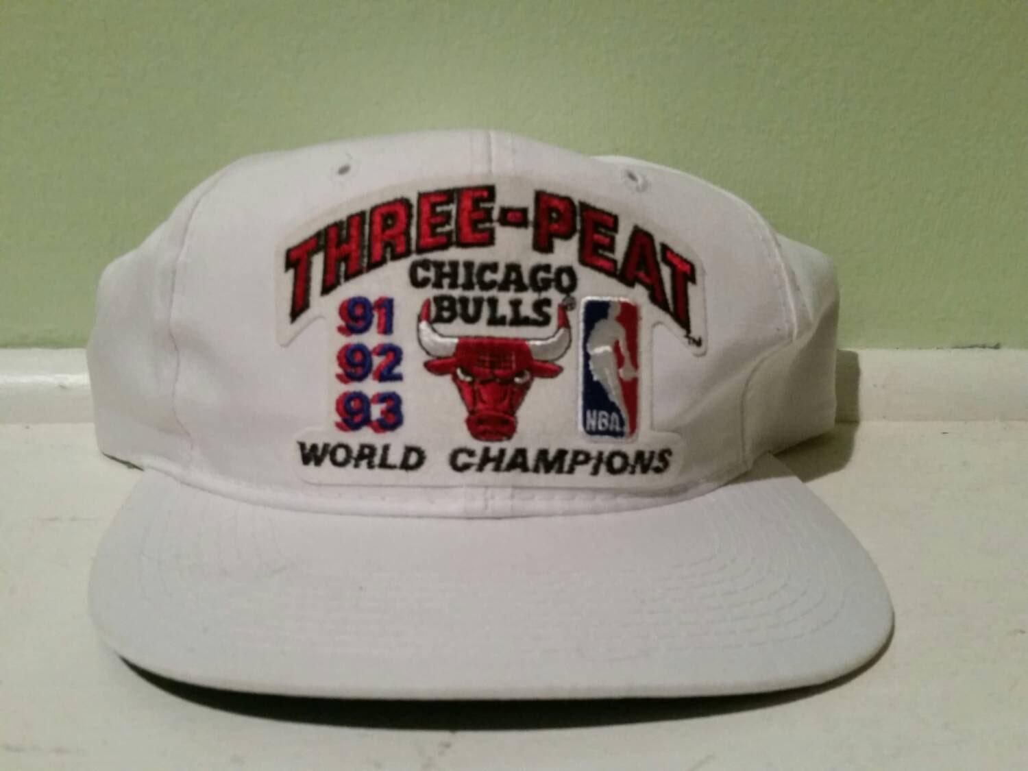 Chicago Bulls Basketball Hat 91 92 93 Champs