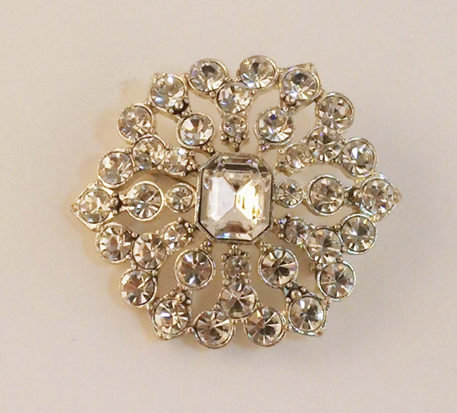 Vintage Liz Claiborne Rhinestone Starburst Brooch