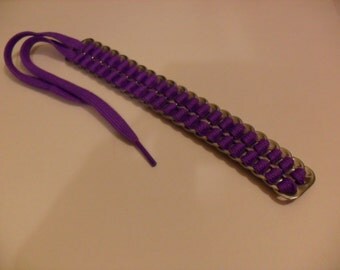 Upcycled Soda Can Tab & Purple Shoelace Bracelet! Very Cool!
