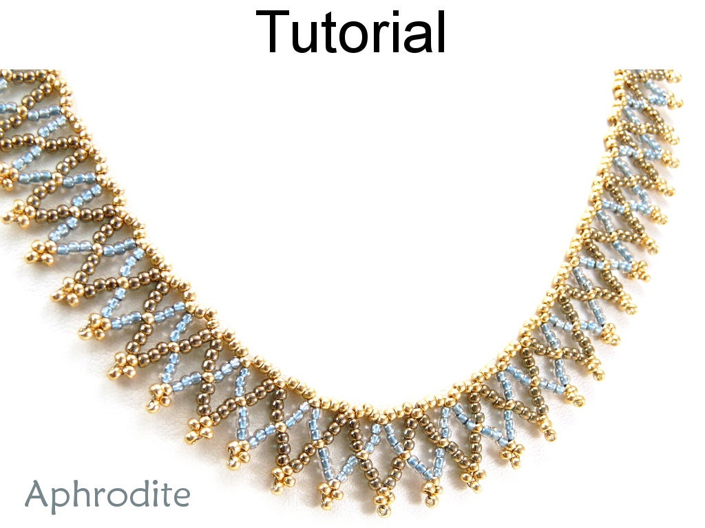 beaded necktie pattern with instruction