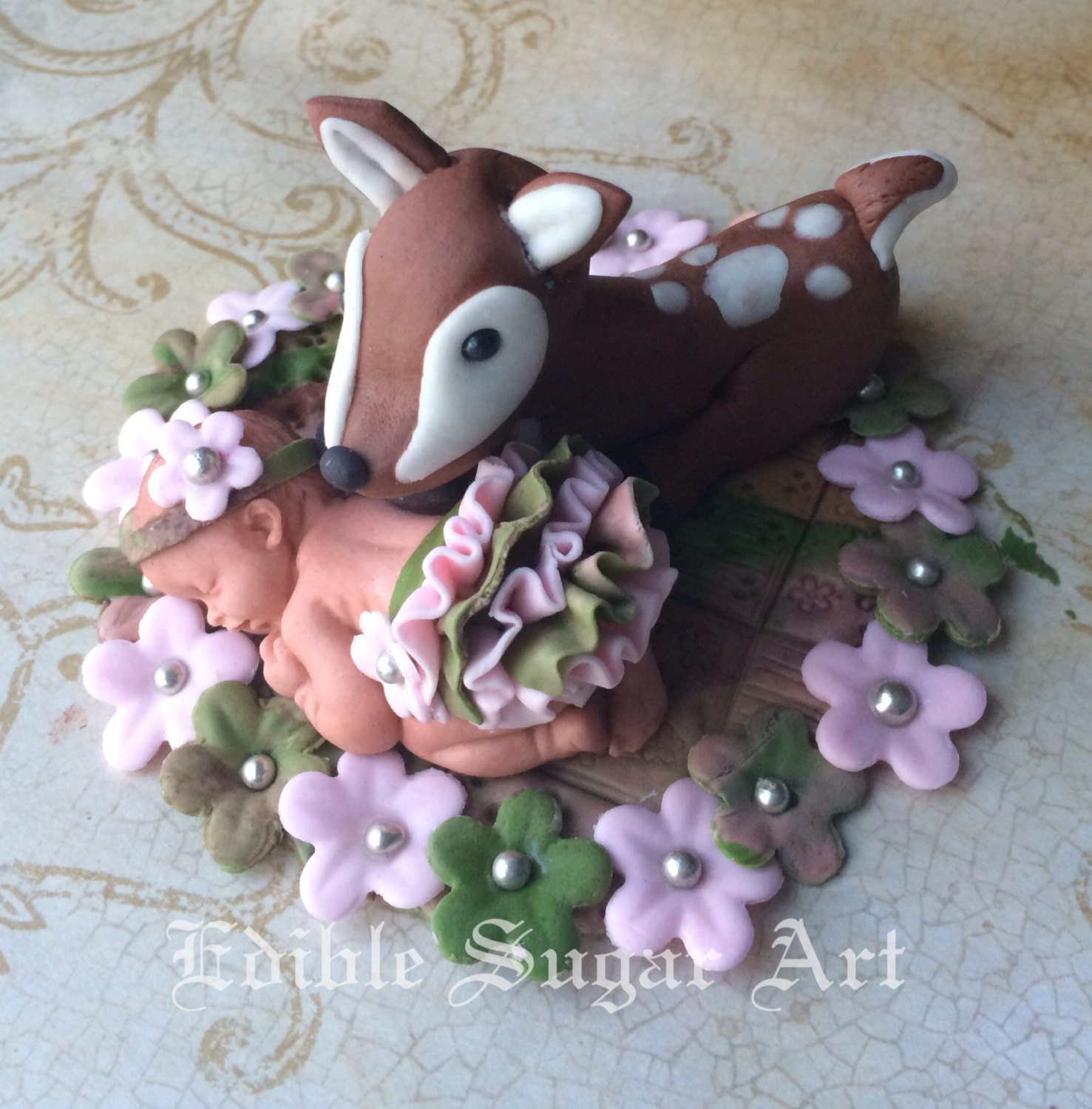 WOODLAND BABY SHOWER Deer Cake Topper by BabyCakesByJennifer