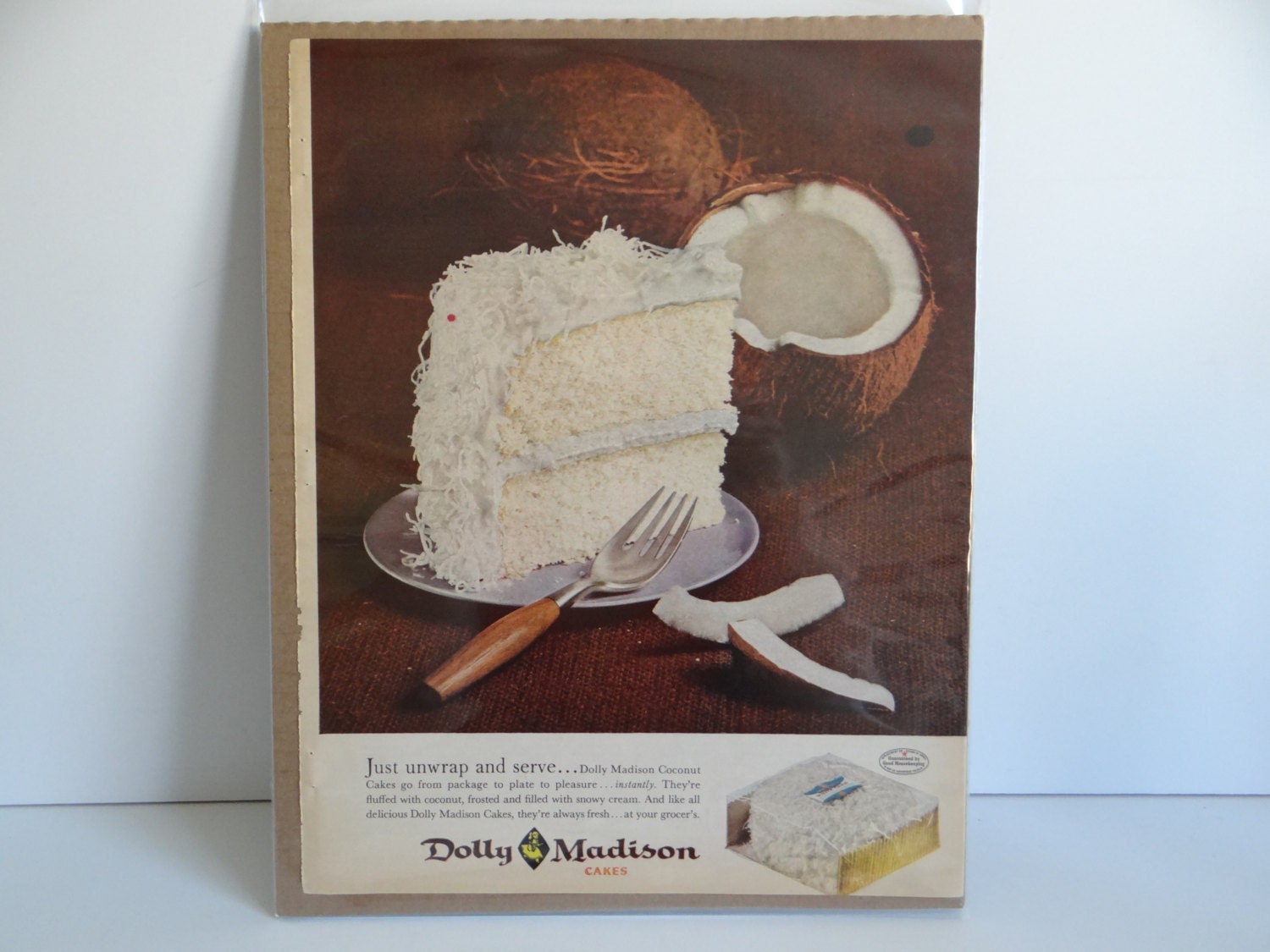 1963 Dolly Madison Coconut Cake Advertisement Dolly Madison