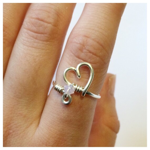 wire heart ring