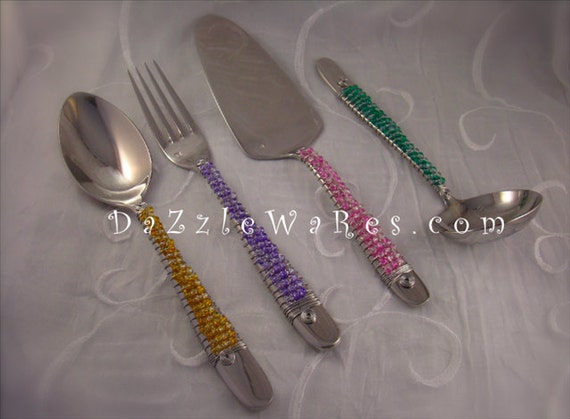 serving Beaded Fork,  pc COLORS Meat Serving Serving   Utensil utensil Set CHOICE  cake YOUR