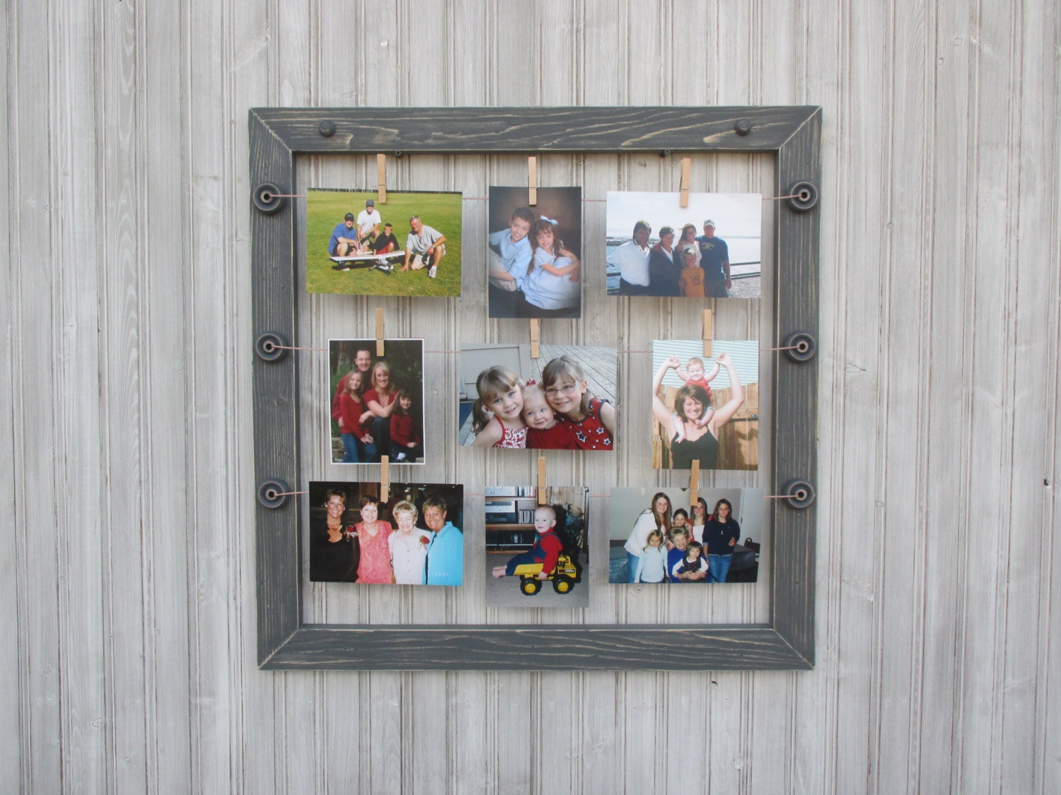 Photo frame with wires