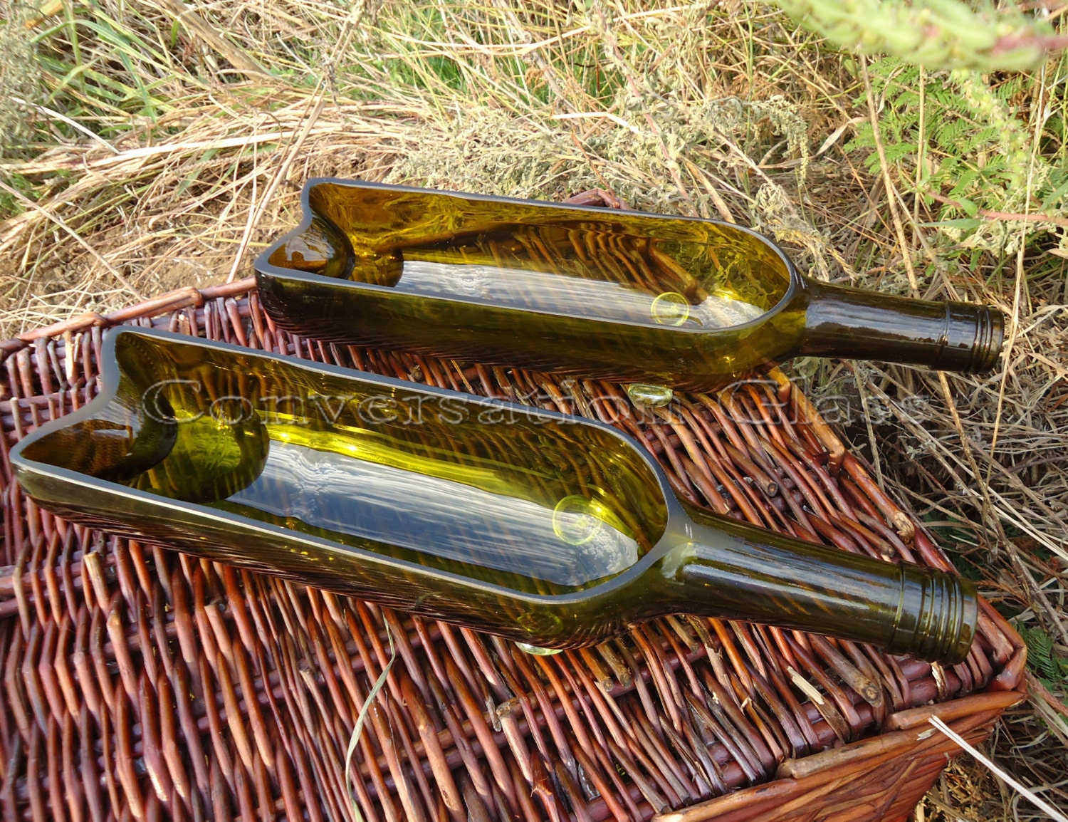 Wine Bottle Serving Tray OLIVE