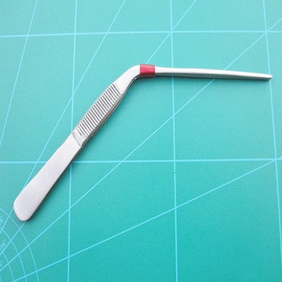 Tweezers Long Bent Nose Stainless Steel Tweezers Heavy Duty