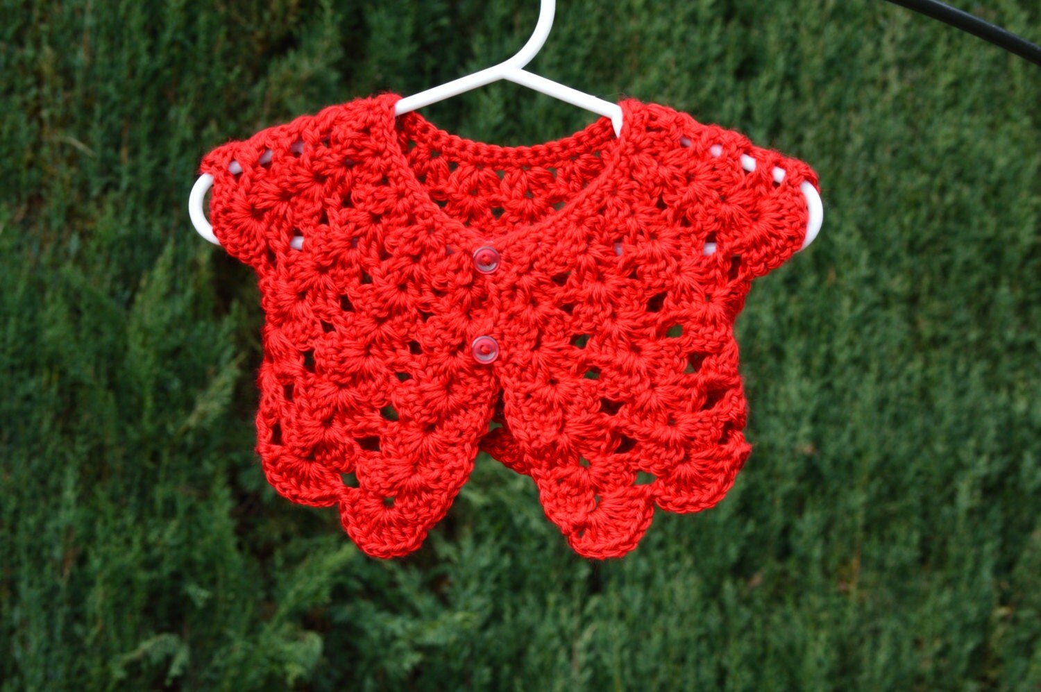 Crochet Shrug Sweater Flower Girl Baptism Baby Costume
