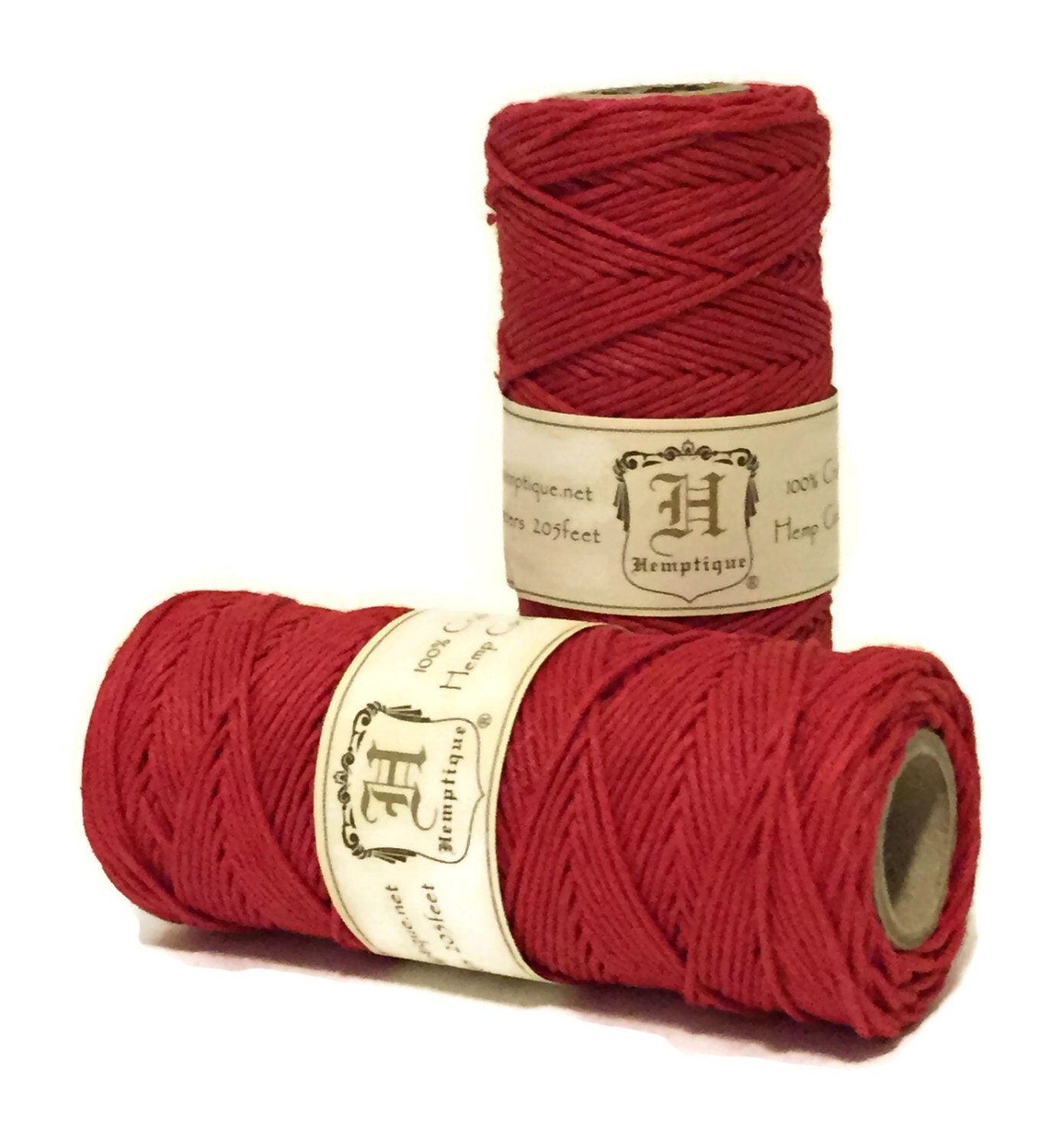 Hemp Cord Red 1mm Macrame Hemp Twine Gift Tag String