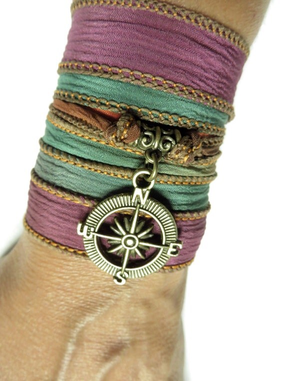 Compass Wrap Bracelet Yoga Jewelry Earthy Bohemian Jewelry