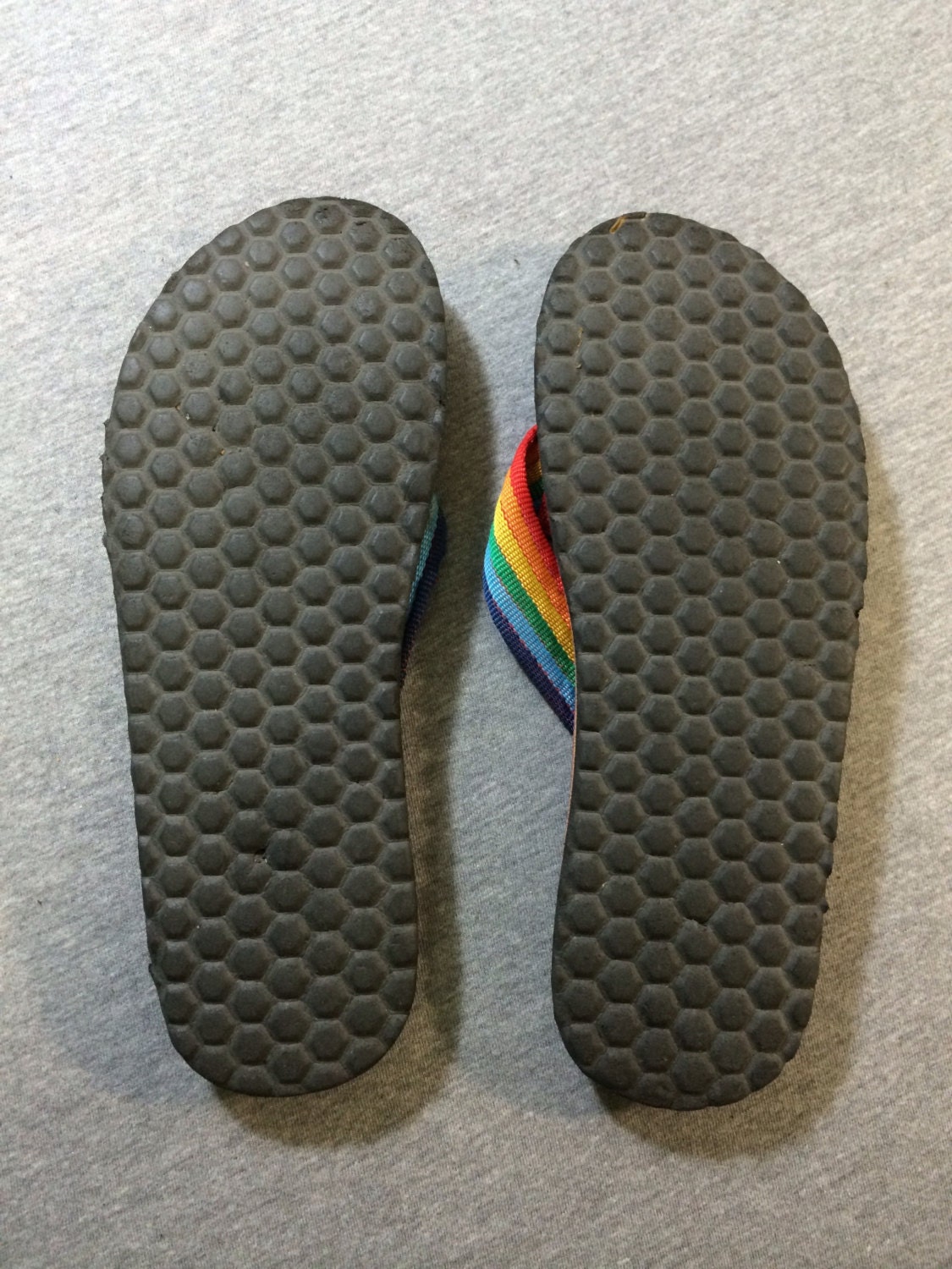 womens rainbow flip flops thick strap