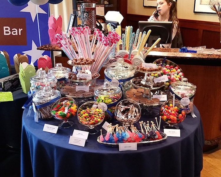 Candy Buffet Bar Table for Bar Bat Mitzvah Sweet Sixteen
