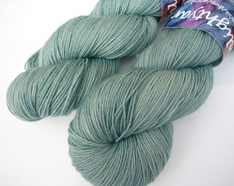 Yarn sock weight Hand dyed 100% Superwash Merino- dusty sage green