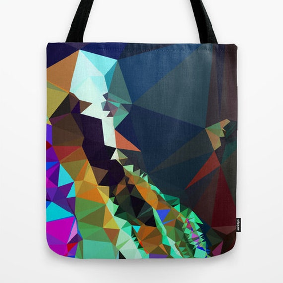 Graphic Design Abstract Canvas Tote Bag 16x16 by TulipeStudio