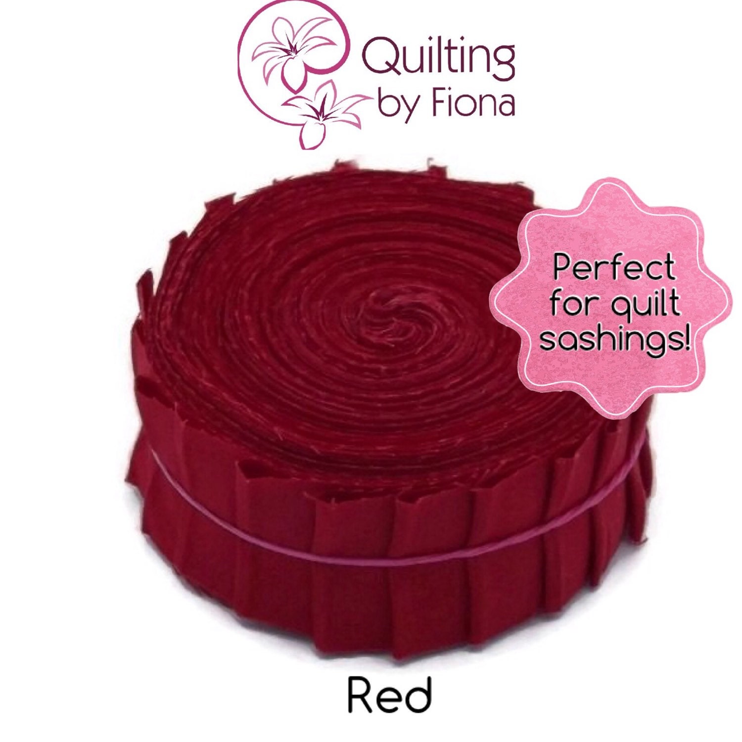 20 x 1.5 Red PreCut Honey Bun Fabric Strips 1.5 inch x