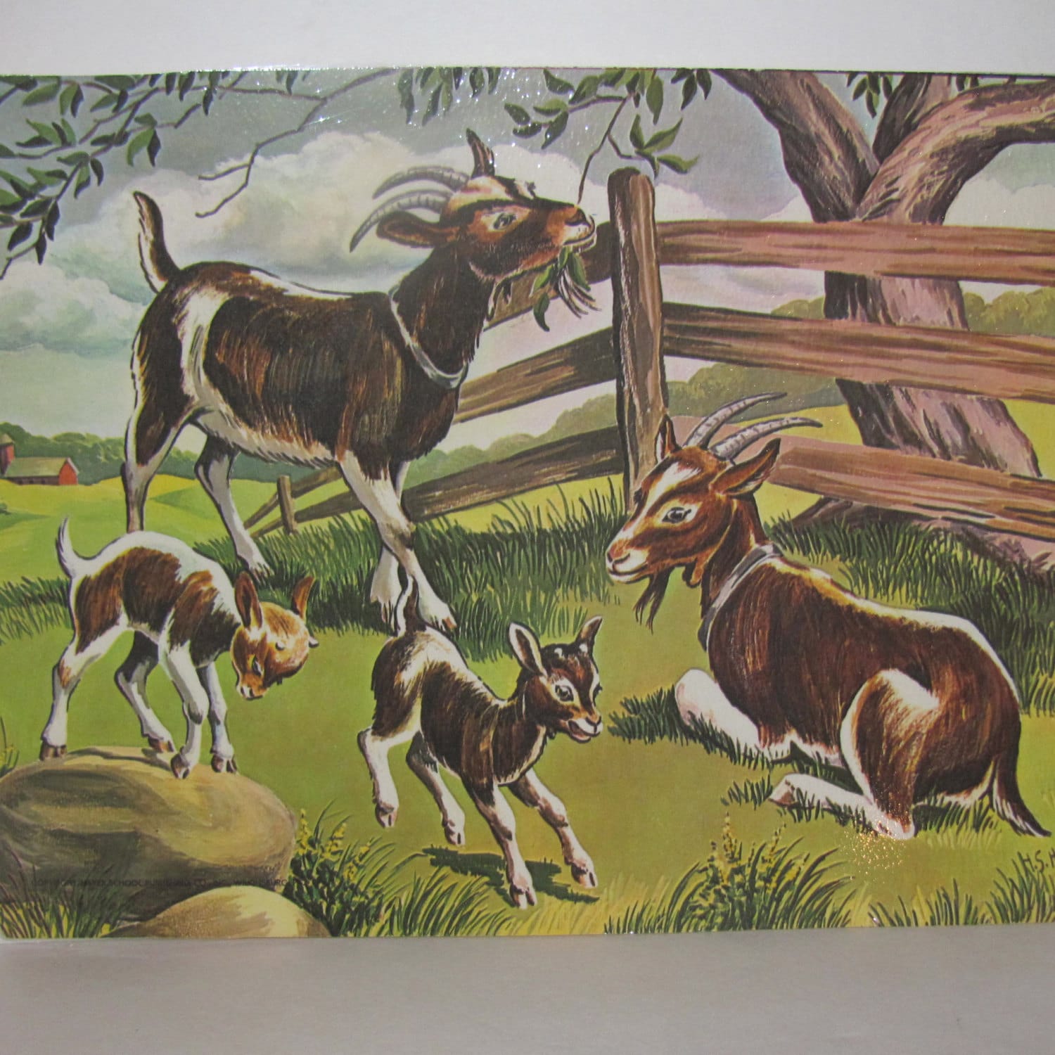 Vintage Goats and Kids Poster from TeachingGreen on Etsy Studio