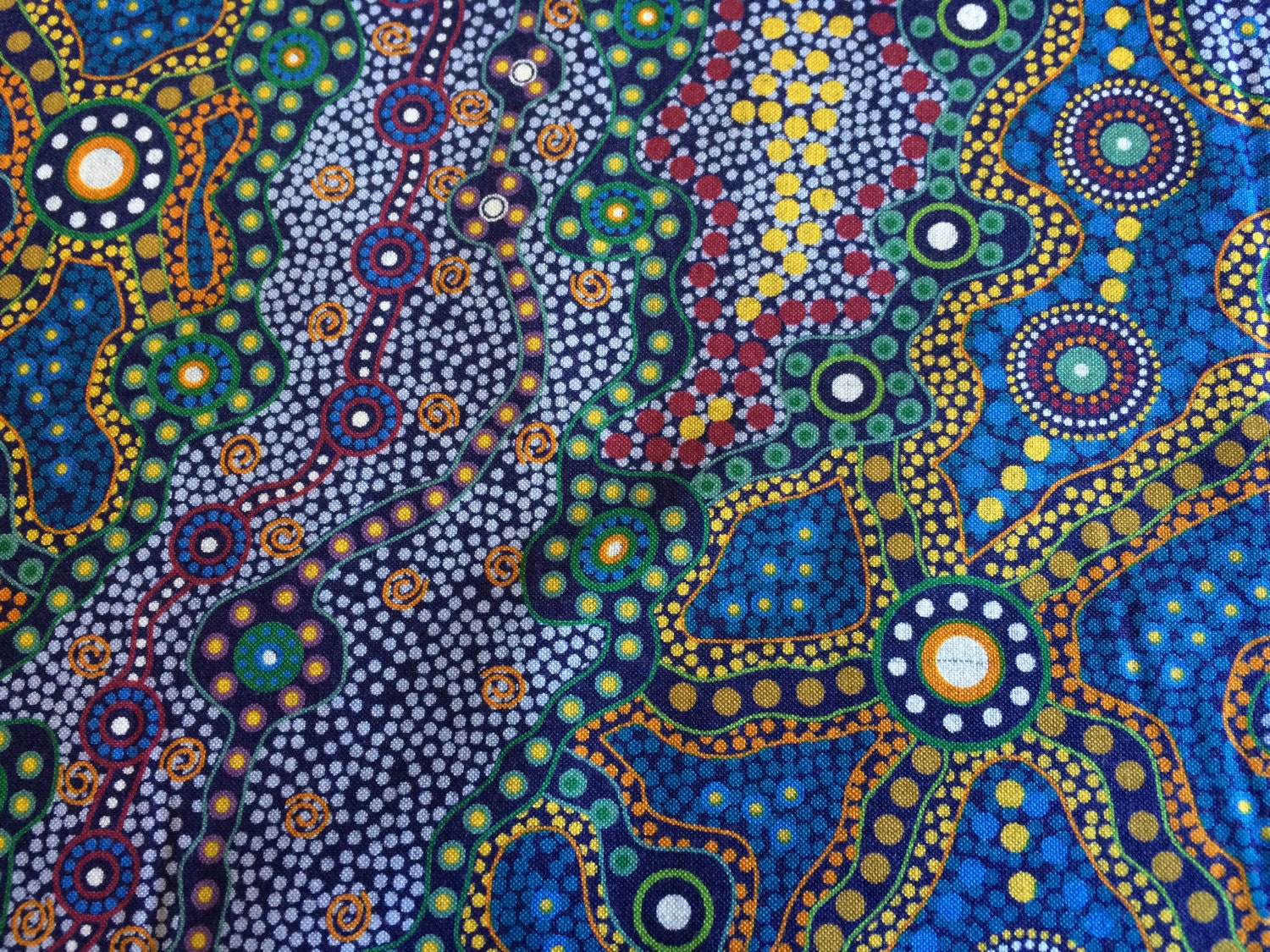 Australian Aboriginal Print FabricYalke By MoreLoveMama On Etsy