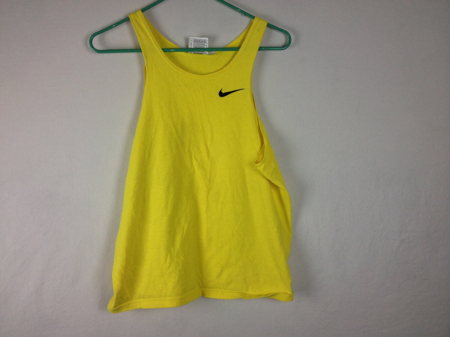 nike athletic bright yellow tank top by sadgurlclothes on Etsy