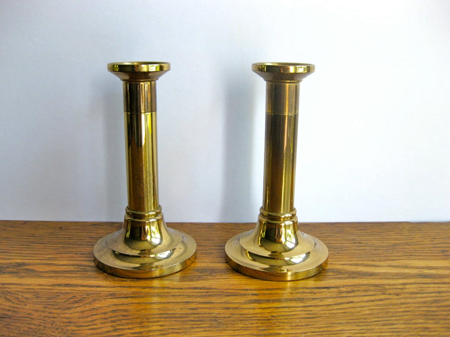 Vintage Pair of Baldwin Brass Candlesticks