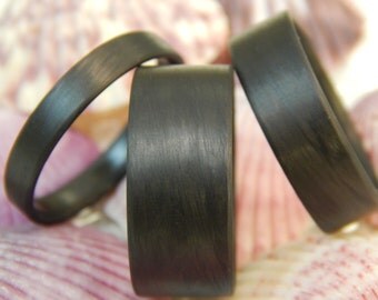Carbon Fiber Unidirectional Black Ring