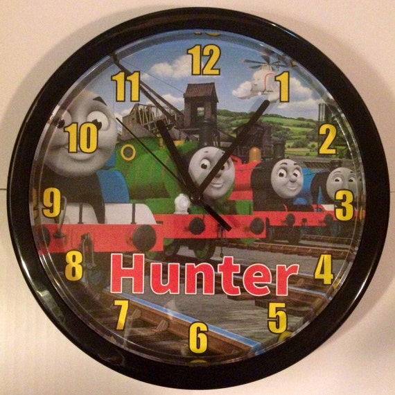 Personalized Thomas the Train Wall Clock by on Etsy