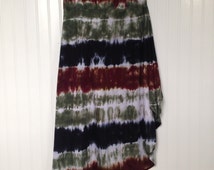 Multicolor - 24 Kali Shibori Tie-Dye Cotton Long Skirt with Ikat Border 06