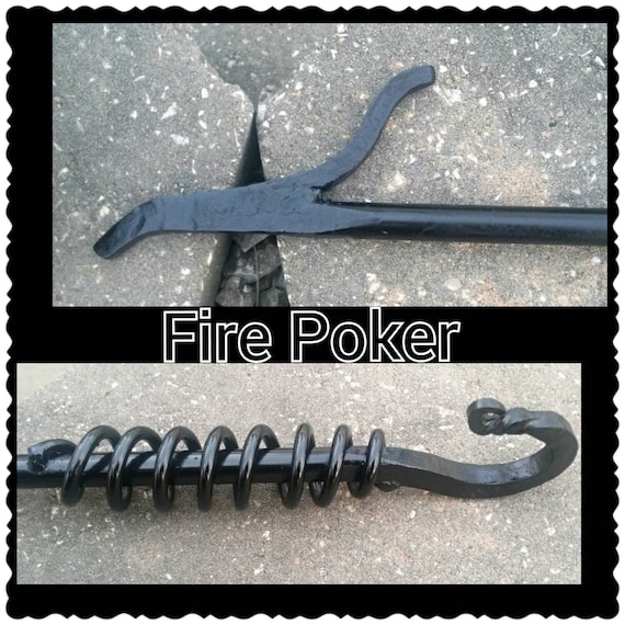 Heavy Duty Fire Poker Blacksmith made 47 long by GoldnBlacksmith