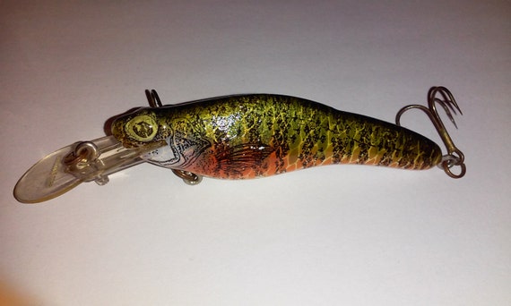 Vintage Crankbait Corp Green Perch 2 7/8 Deep by AdkinsShowcase