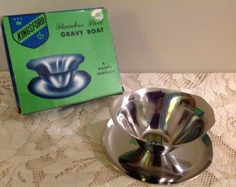 Vintage Stainless Steel Gravy Boat by Kingsford Nasco