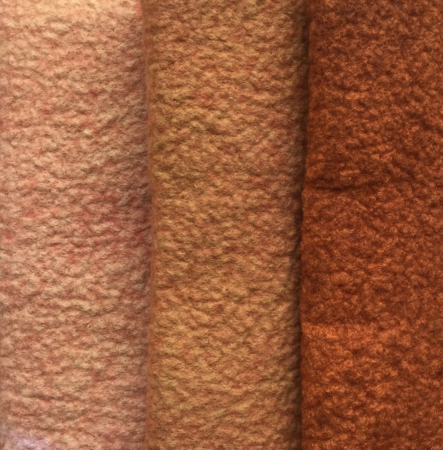 Felt Trio Hand Dyed Wool and Viscose Felt 3 Piece Felt