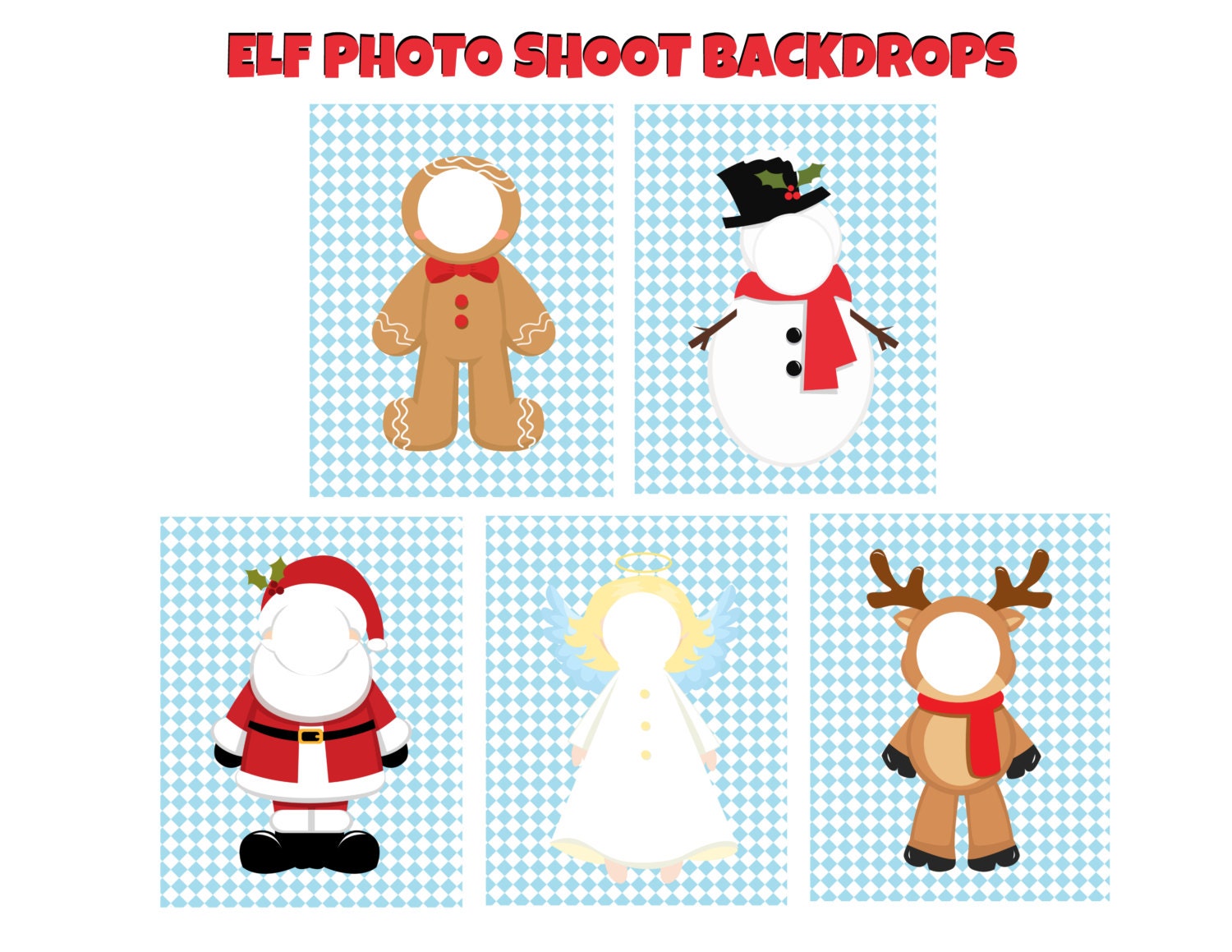 Instant Download Set of 5 Christmas Elf by LemonSqueezeDesigns