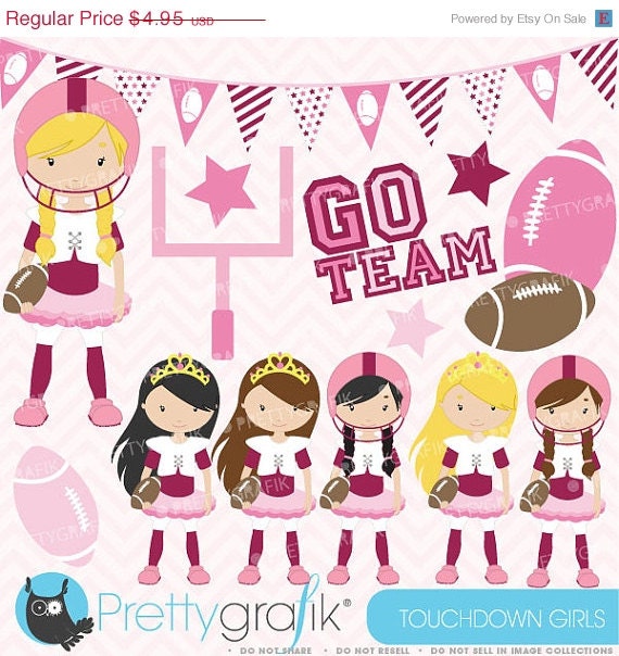 80% OFF SALE football and tutus clipart commercial use, vector graphics, digital clip art, digital images - CL578 Il_570xn