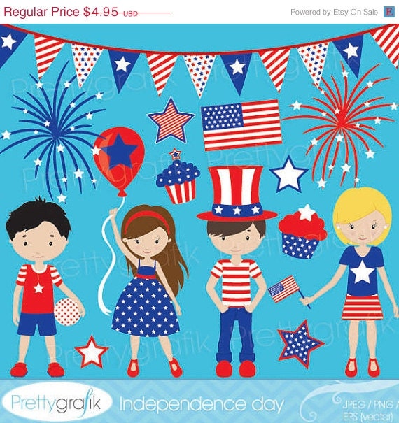 80% OFF SALE independence day clipart commercial use, vector graphics, digital clip art, digital images - CL536 Il_570xn