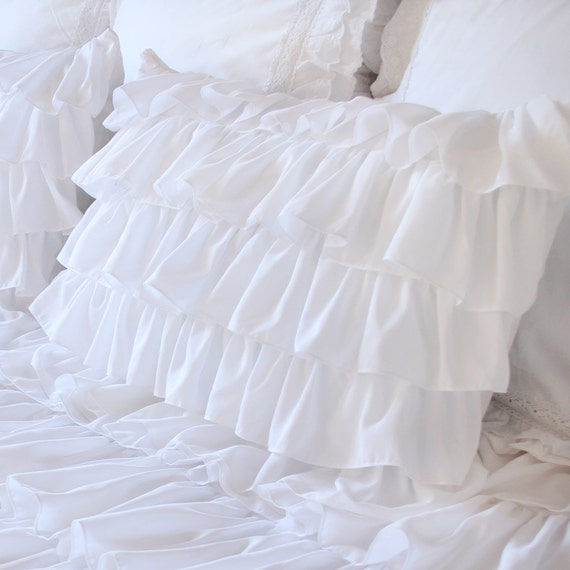 white pillow shams