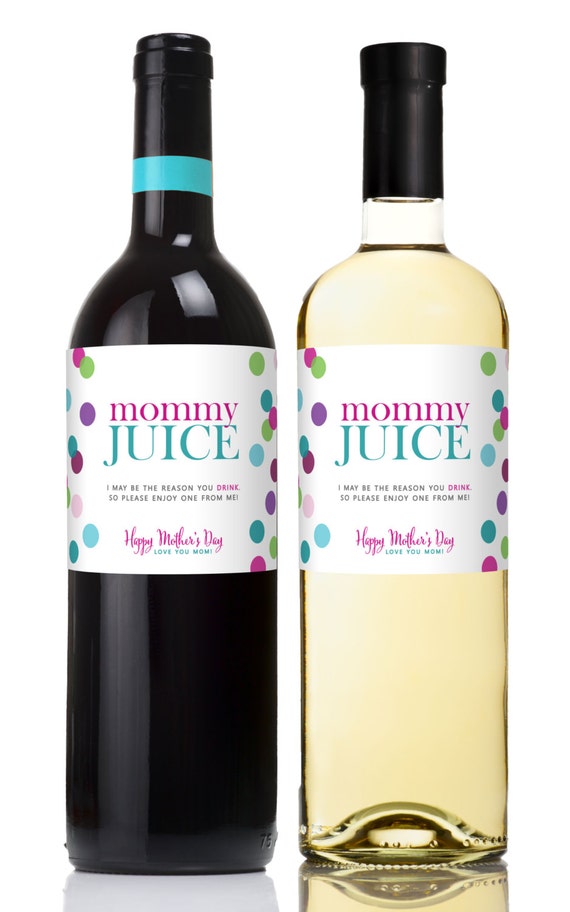 printable pdf mothers day wine label champagne labels