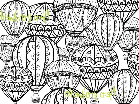 hot air balloon coloring page coloring