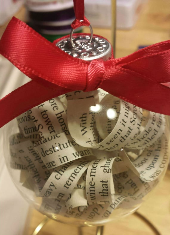 A Christmas Carol Book Page Ornament