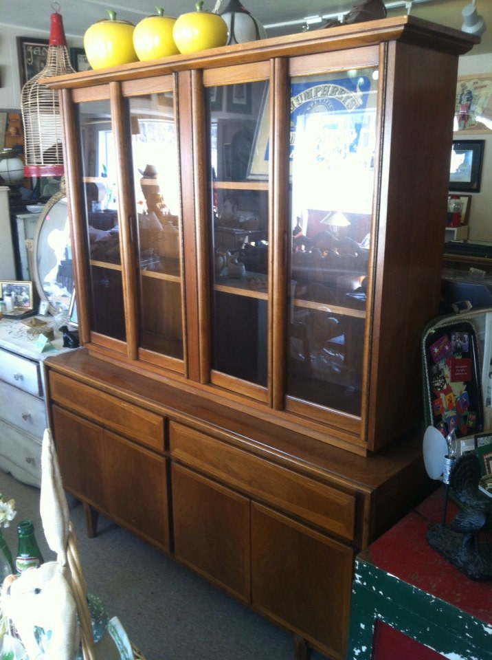 MidCentury Modern Hutch 2 Piece Haute Juice