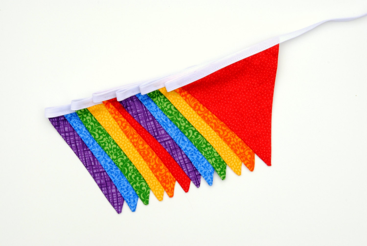Rainbow Pennant Banner 12 Flags
