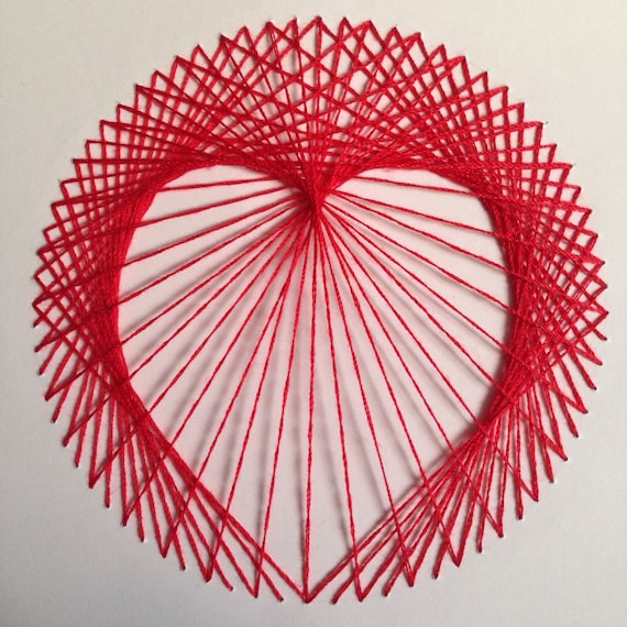 Items Similar To Heart String Art On Etsy