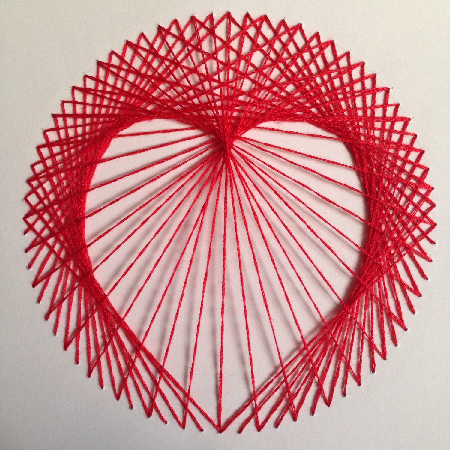 Heart string art