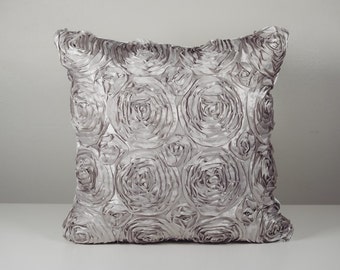 Decorative pillow cover Silver pillow metallic pillow Trendy silver pillow cover for your home or wedding