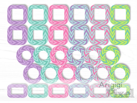 Items similar to circle square rectangle frame with ...