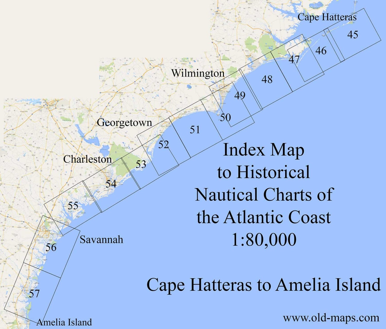 Core Sound to Bogue Inlet including Cape Lookout 1913 by Oldmap