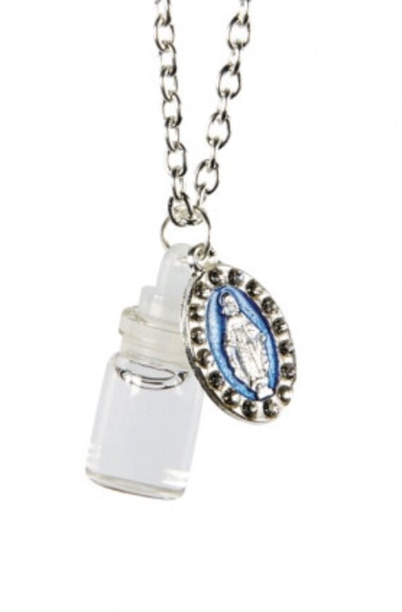 Holy Water Glass Bottle Charm Authentic Rhinestone