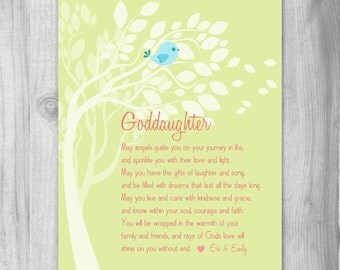 Baptism Gift from Godparents Christening Gift for Goddaughter Baby Girls Baptism Gift for Goddaughter New Baby Nursery Art Print